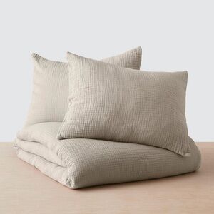 The Citizenry Cream Organic Cotton King Gauze Duvet Set